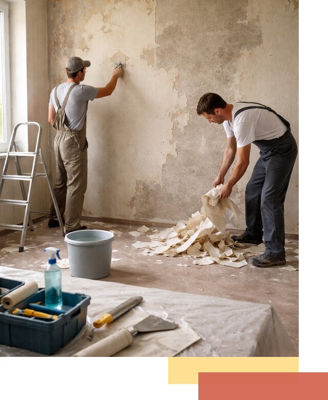 Снятие старых обоев в Качканаре быстро и качественно