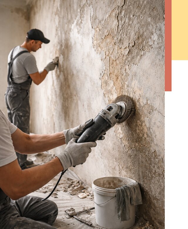 Снятие и удаление краски со стен в Качканаре от 2153 руб. — ОТДЕЛОЧНИК-Кчк