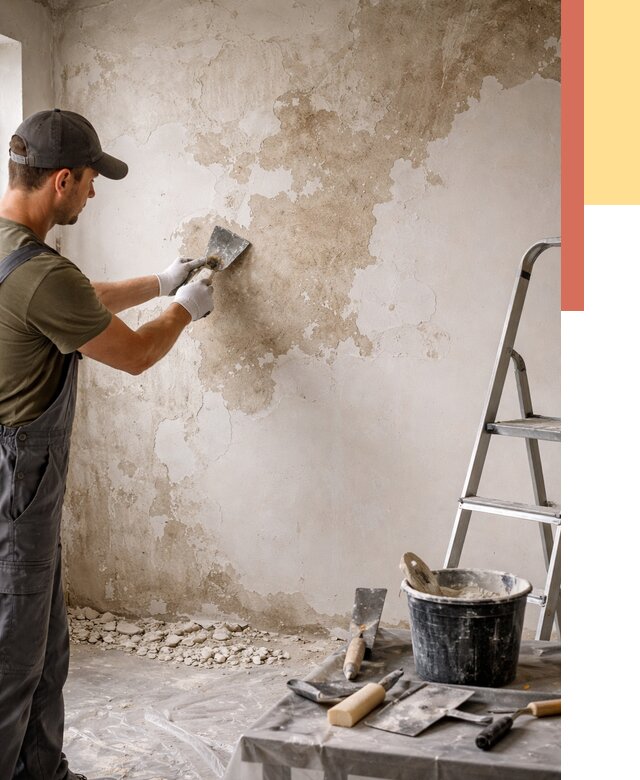 Снятие старой шпаклевки в Качканаре от 1897 руб. — быстро и недорого | ОТДЕЛОЧНИК-Кчк