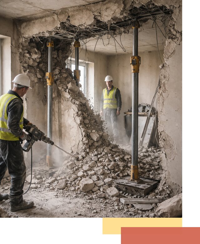 Снос несущих стен в Качканаре с гарантией безопасности и качества