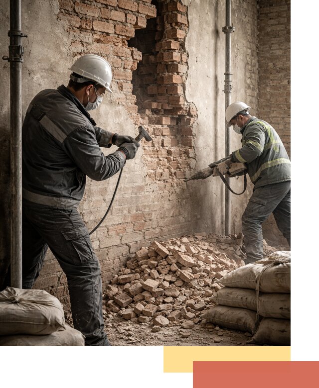 Демонтаж кирпичных стен в Качканаре быстро и безопасно