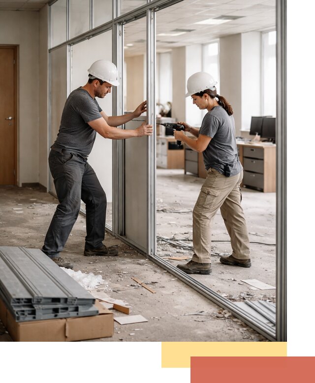 Демонтаж алюминиевых перегородок в Качканаре быстро и аккуратно