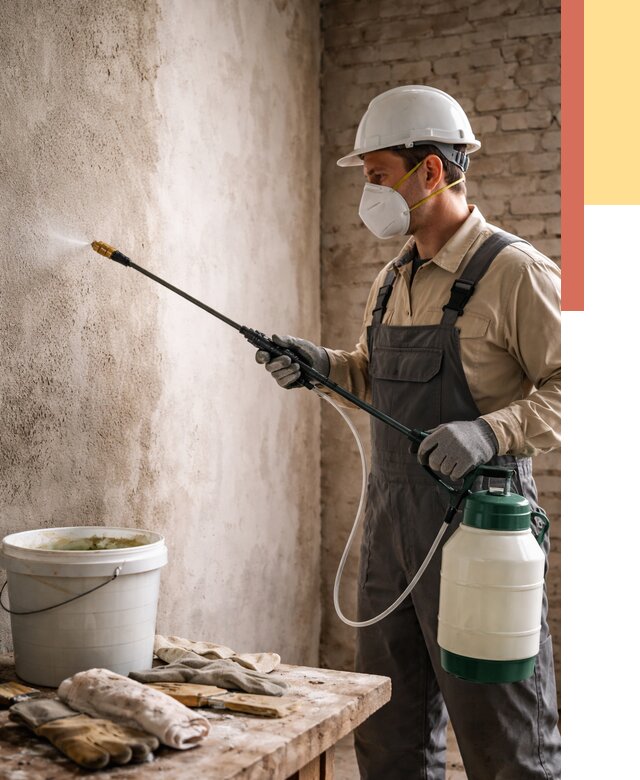 Антисептическая обработка стен в Качканаре от 1230 руб. — быстро и недорого | ОТДЕЛОЧНИК-Кчк