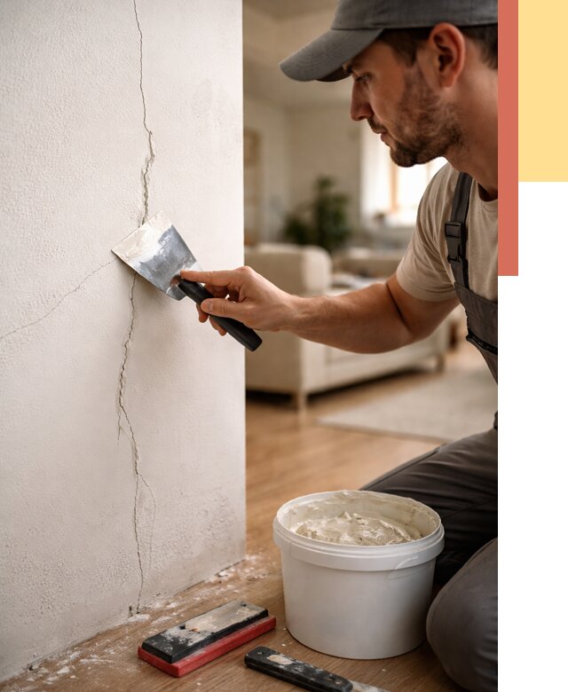 Заделка трещин и сколов в Качканаре от 2512 руб. — быстро и недорого | ОТДЕЛОЧНИК-Кчк