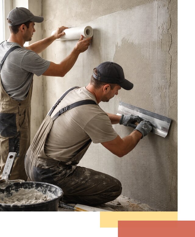 Армирование стен стеклосеткой в Качканаре для прочной отделки