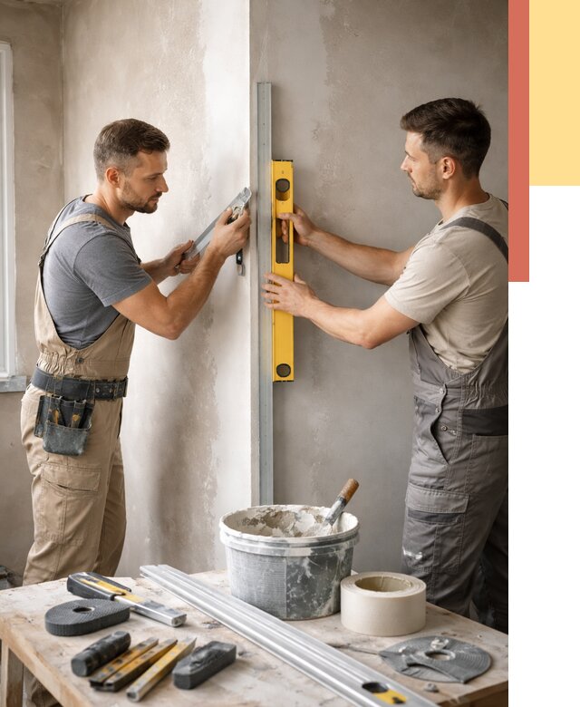 Выведение углов стен в Качканаре от 1897 руб. быстро и недорого | ОТДЕЛОЧНИК-Кчк