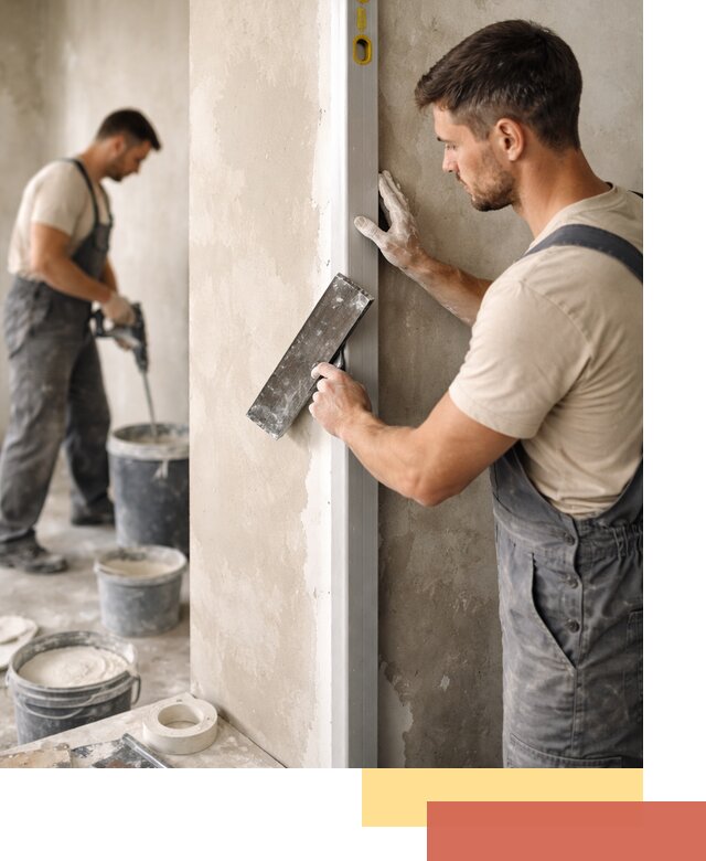 Выведение углов стен в Качканаре: монтаж и оштукатуривание