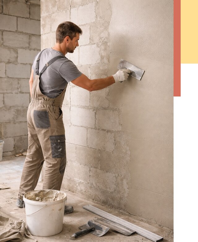 Штукатурка стен из газобетона в Качканаре от 2153 руб./м2 — быстро и недорого | ОТДЕЛОЧНИК-Кчк