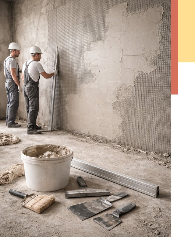 Штукатурка стен по сетке в Качканаре от 5639 руб./м2 — быстро и недорого | ОТДЕЛОЧНИК-Кчк