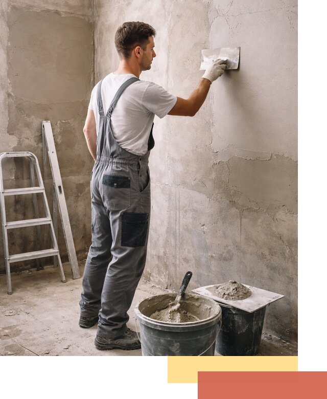 Штукатурка стен в ванной под ключ в Качканаре