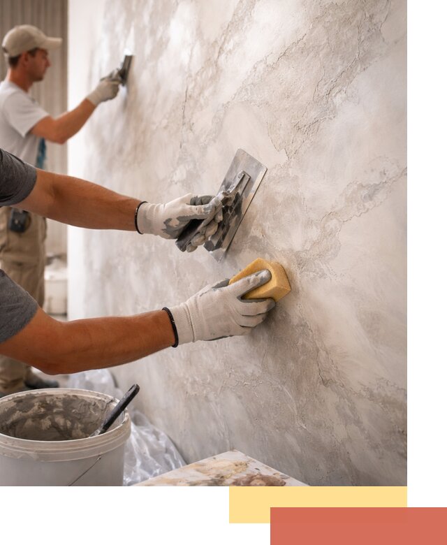 Декоративная штукатурка под мрамор в Качканаре для стен и потолков