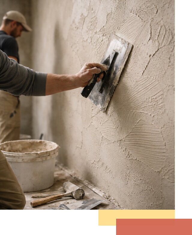 Фактурная штукатурка стен в Качканаре — монтаж, отделка, реставрация