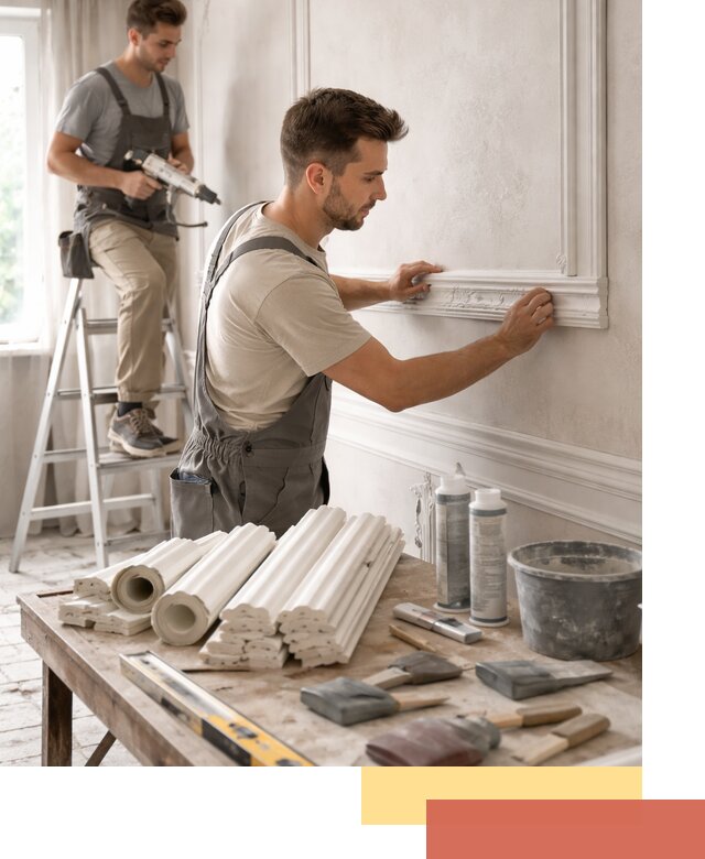 Монтаж лепнины на стены в Качканаре профессионально и качественно