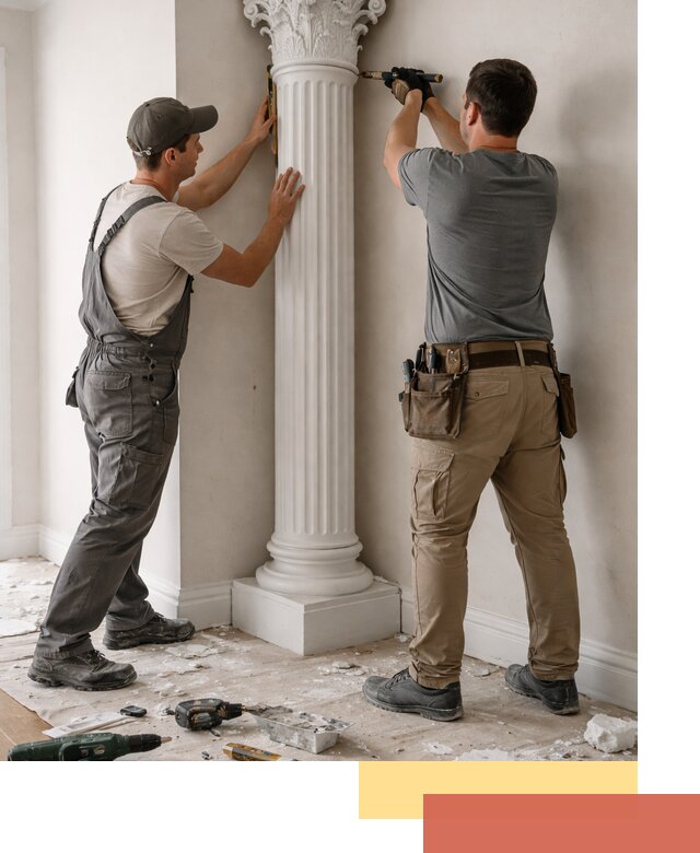 Установка декоративных колонн в Качканаре под ключ