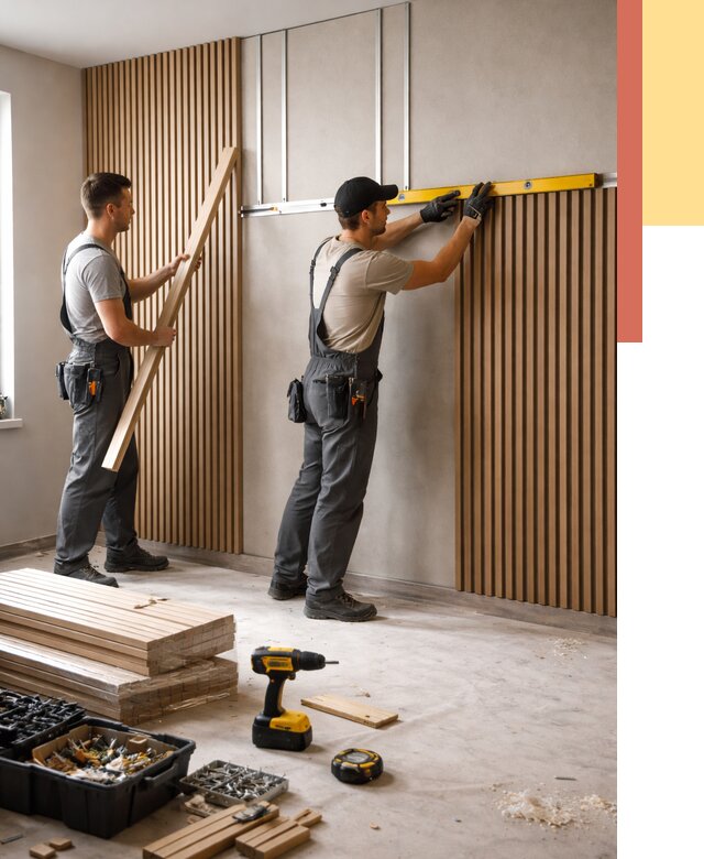 Монтаж реечных панелей на стены в Качканаре от 1230 руб. — быстро и недорого | ОТДЕЛОЧНИК-Кчк