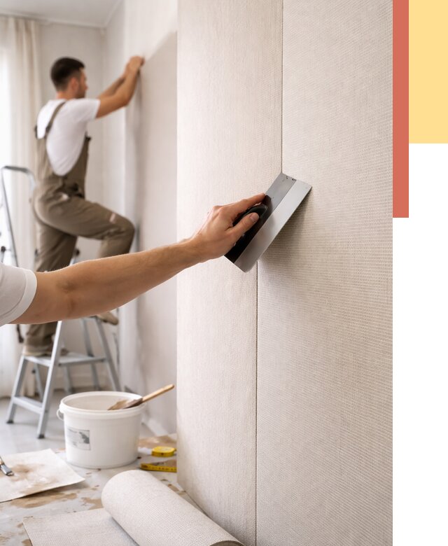 Поклейка текстильных обоев в Качканаре от 4614 руб. под ключ | ОТДЕЛОЧНИК-Кчк