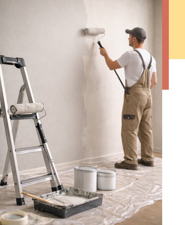 Покраска стен латексной краской в Качканаре от 4614 руб. за м2 | ОТДЕЛОЧНИК-Кчк