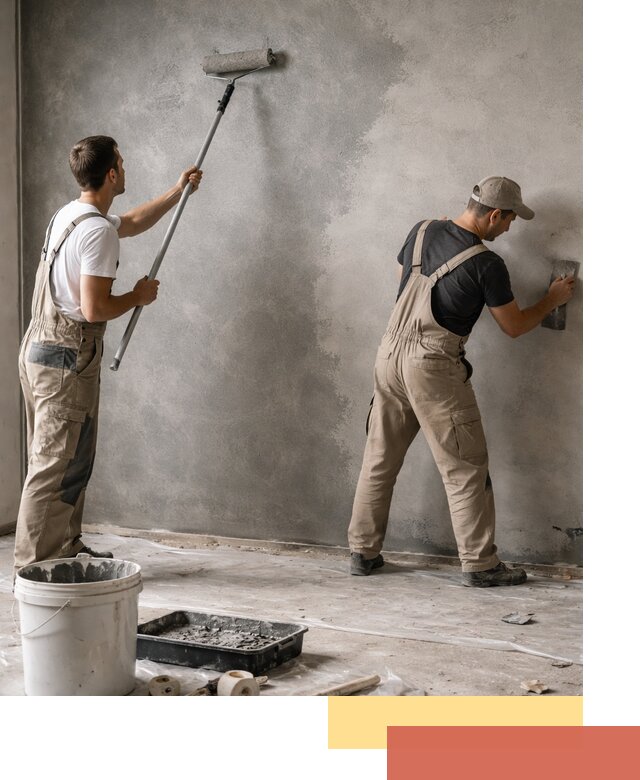 Покраска стен под бетон в Качканаре профессионально и недорого