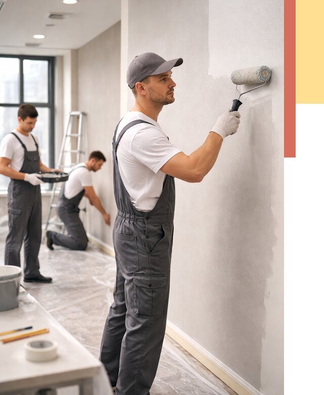 Покраска стен в офисе в Качканаре от 8715 руб. — быстро и недорого | ОТДЕЛОЧНИК-Кчк