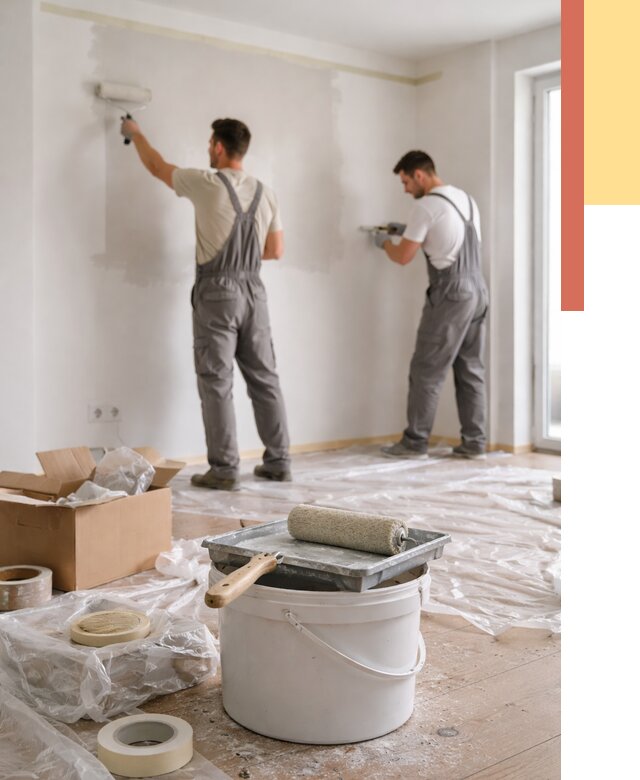 Покраска стен в квартире в Качканаре от 2563 руб/м2 — быстро и недорого | ОТДЕЛОЧНИК-Кчк