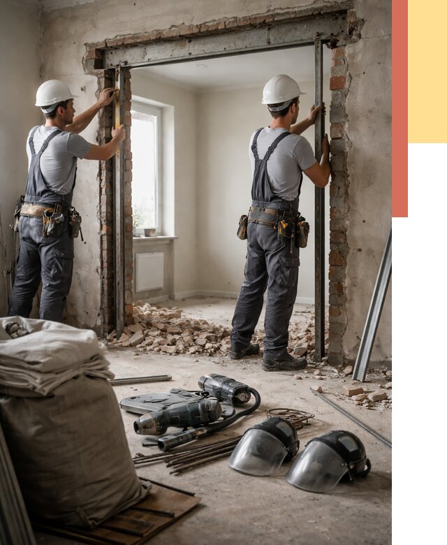 Расширение дверного проема в Качканаре от 12816 руб. под ключ | ОТДЕЛОЧНИК-Кчк