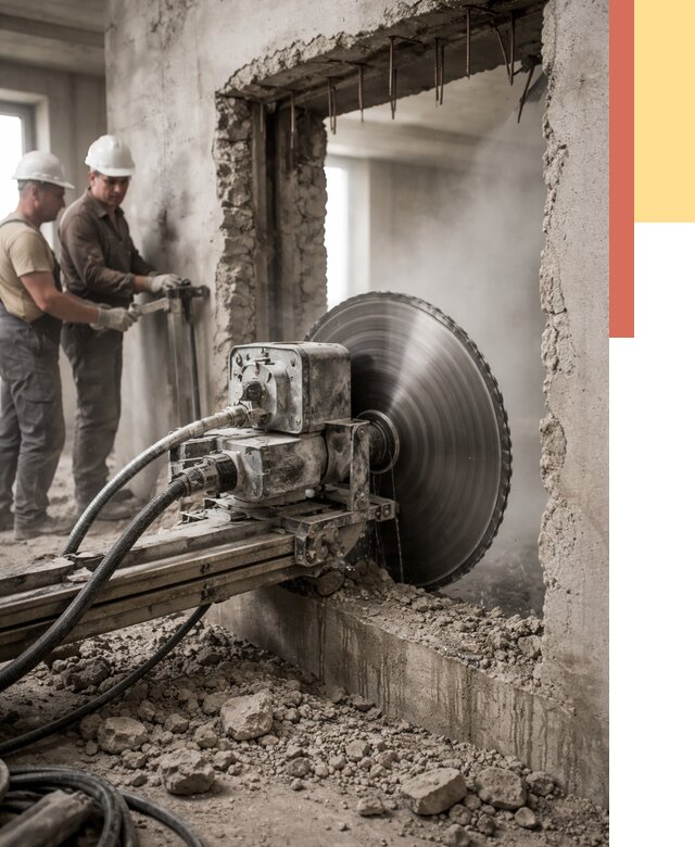 Алмазная резка проемов в Качканаре от 4614 руб. быстро и недорого | ОТДЕЛОЧНИК-Кчк