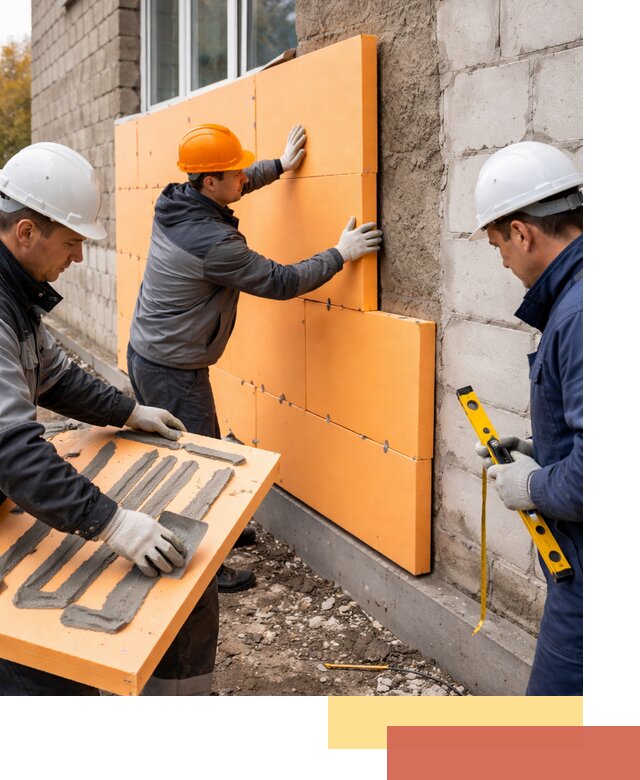 Утепление фасада пеноплексом под ключ в Качканаре