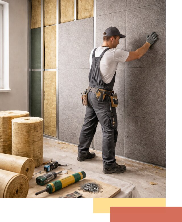 Профессиональная шумоизоляция стен в Качканаре для квартиры и офиса