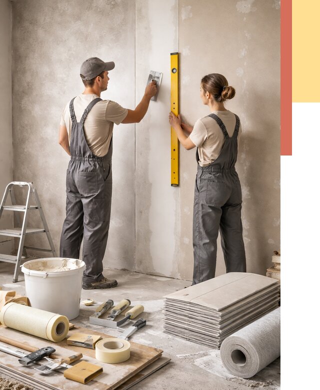 Отделка стен в Качканаре от 1538 руб/м² — недорого, быстро, под ключ | ОТДЕЛОЧНИК-Кчк