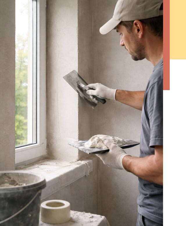 Штукатурка откосов в Качканаре от 4614 руб/м² — услуги и выравнивание под ключ | ОТДЕЛОЧНИК-Кчк