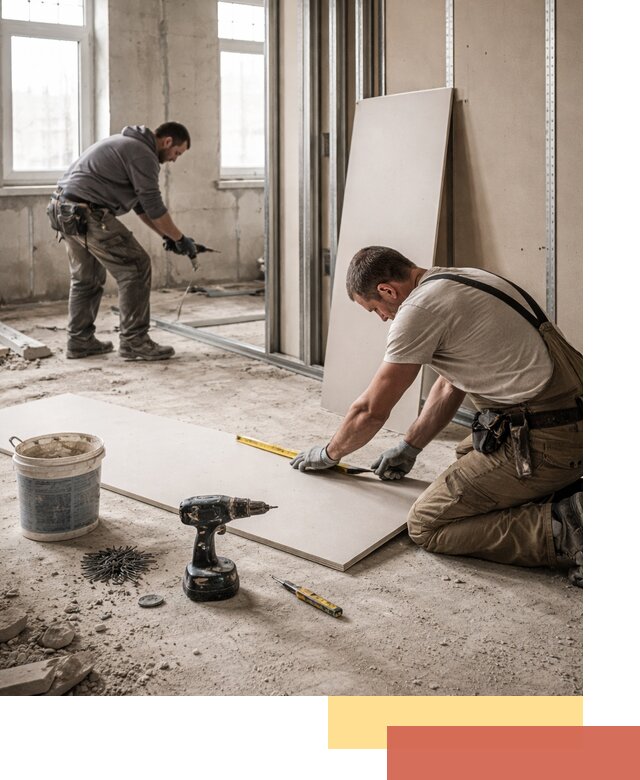 Кладка перегородок из ПГП под ключ в Качканаре