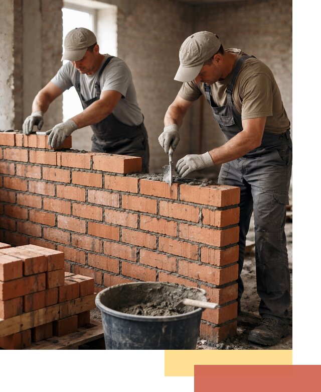 Кладка кирпичных перегородок под ключ в Качканаре