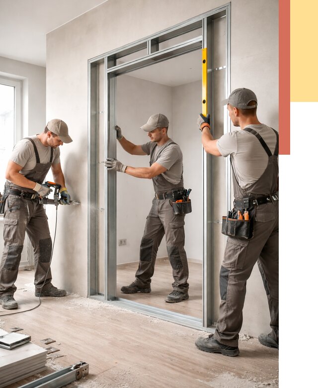 Устройство дверного проема в перегородке в Качканаре от 4614 руб. под ключ | ОТДЕЛОЧНИК-Кчк