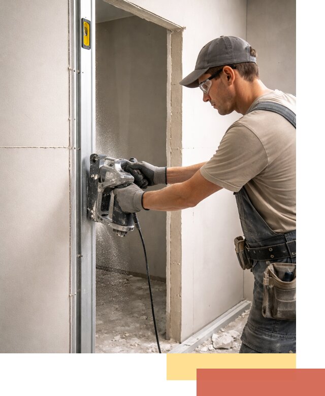 Устройство дверного проема в перегородке в Качканаре