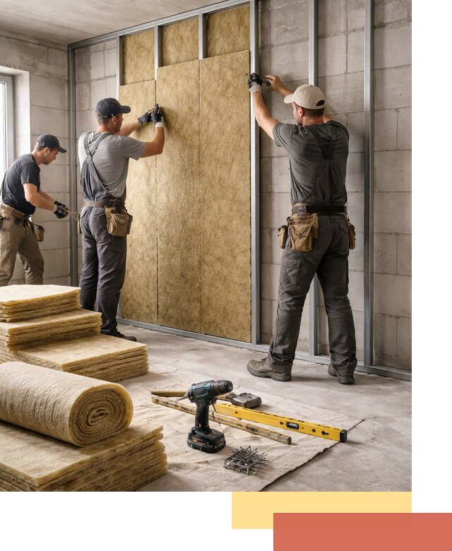 Шумоизоляция перегородок из блоков в Качканаре — монтаж и защита шумоизоляцией