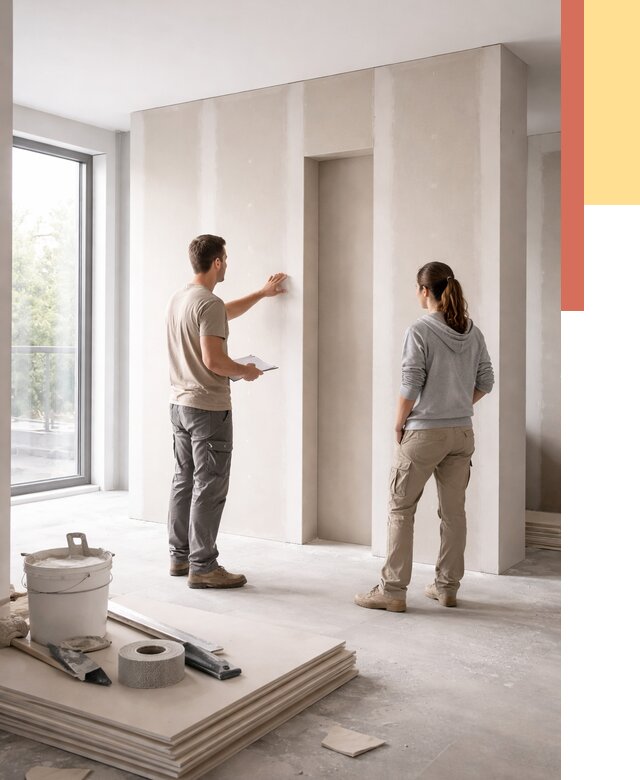 Зонирующая перегородка из гипсокартона в Качканаре от 2871 руб. под ключ | ОТДЕЛОЧНИК-Кчк