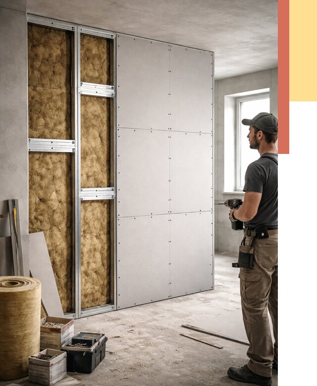 Усиленная перегородка под навеску в Качканаре от 13124 руб. — монтаж под ключ | ОТДЕЛОЧНИК-Кчк