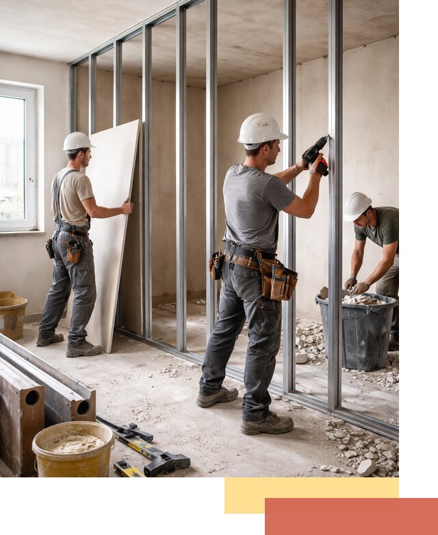 Перенос гипсокартонной перегородки в Качканаре профессионально и быстро