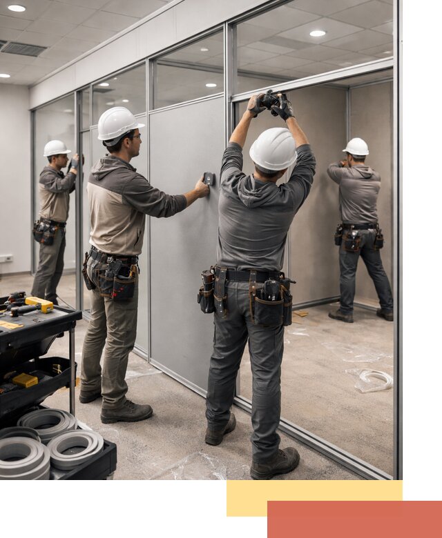 Мобильные офисные перегородки под ключ в Качканаре