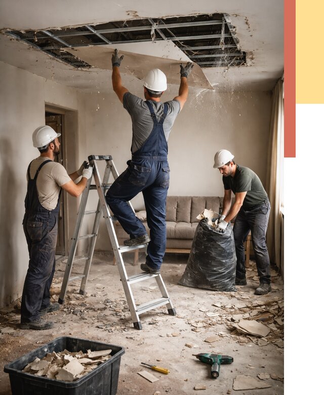 Демонтаж гипсокартонного потолка в Качканаре от 431 руб. за м2 — ОТДЕЛОЧНИК-Кчк