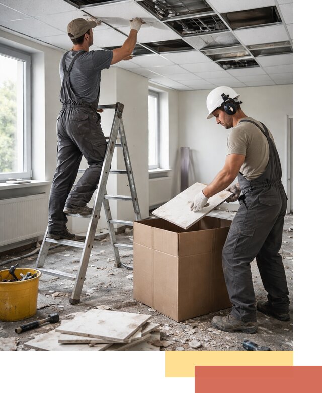 Демонтаж потолочной плитки в Качканаре быстро и аккуратно