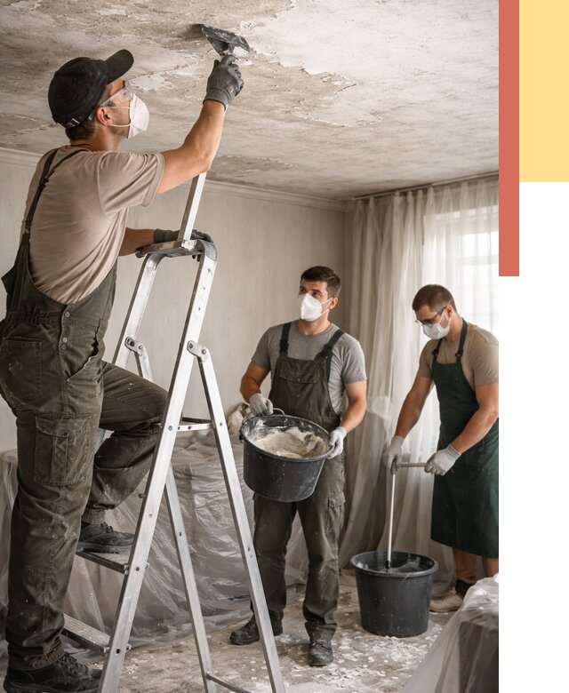 Удаление побелки с потолка в Качканаре от 2563 руб. быстро и недорого | ОТДЕЛОЧНИК-Кчк