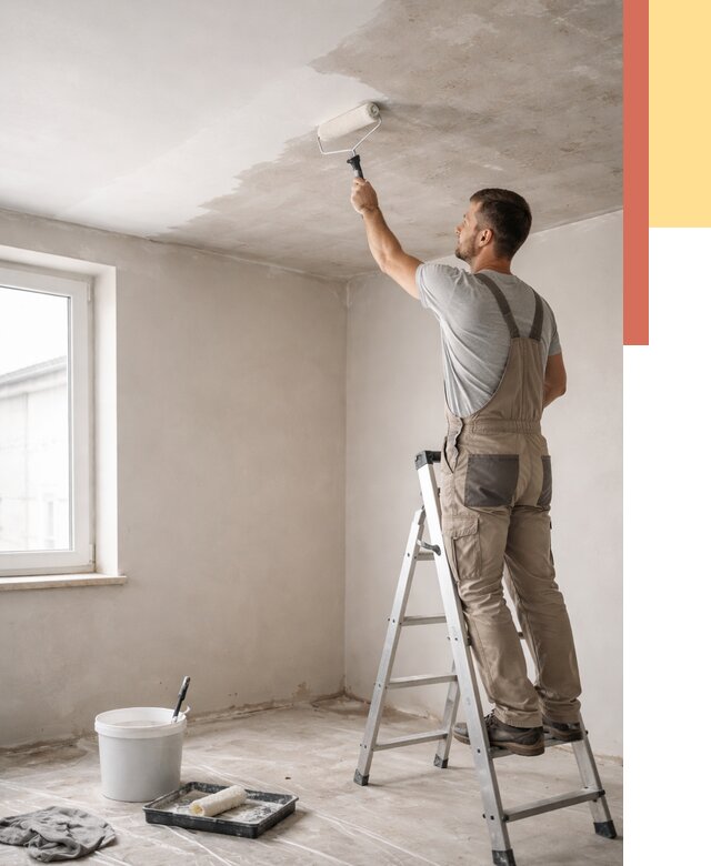 Грунтовка потолка в Качканаре от 2563 руб. — быстро и недорого | ОТДЕЛОЧНИК-Кчк