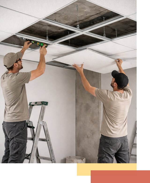 Монтаж потолка Армстронг под ключ в Качканаре