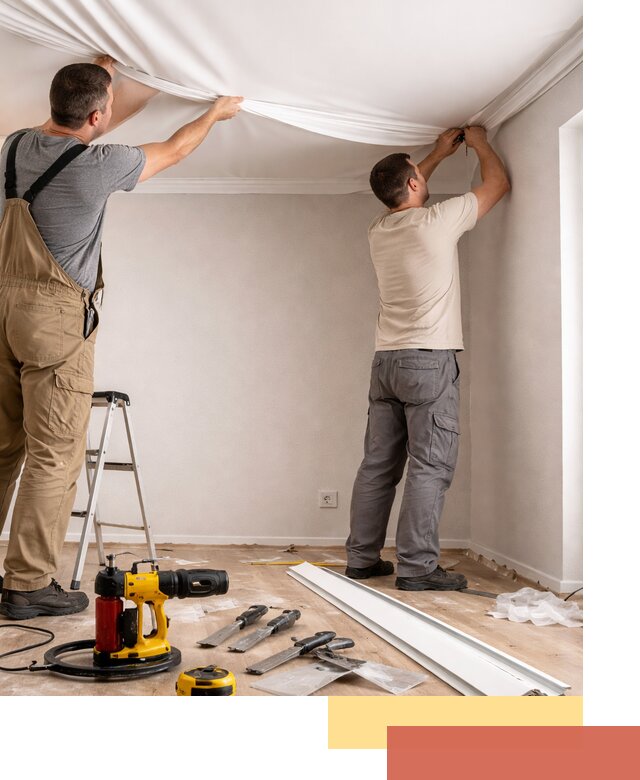 Монтаж ПВХ натяжного потолка в Качканаре качественно и быстро