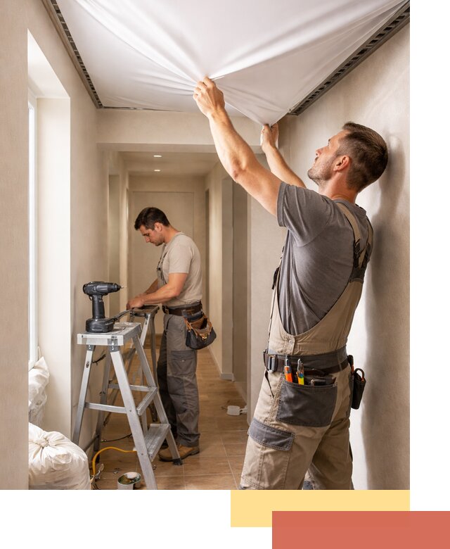 Монтаж натяжного потолка в прихожей в Качканаре