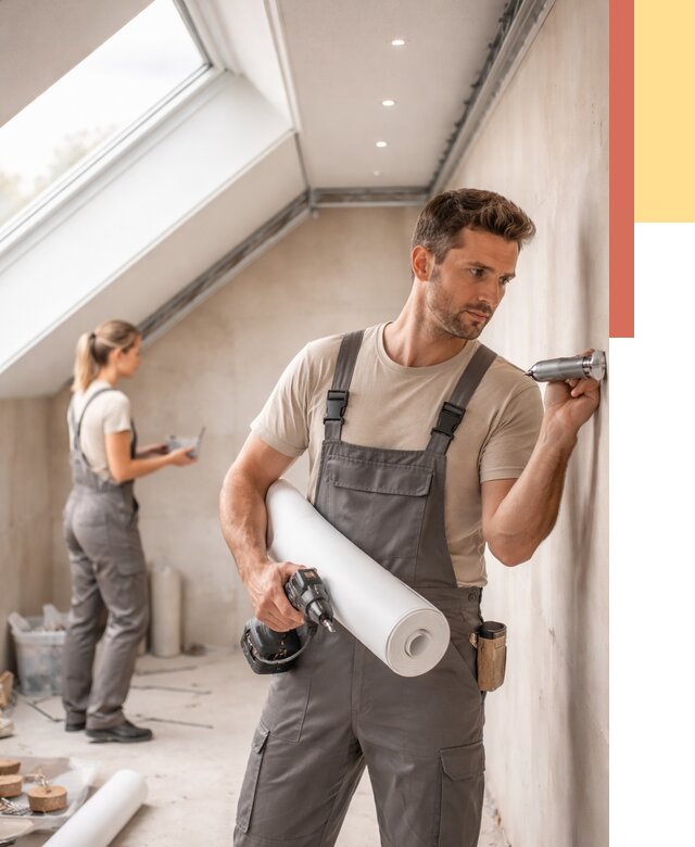 Монтаж натяжного потолка на мансарде в Качканаре от 3589 руб. | ОТДЕЛОЧНИК-Кчк