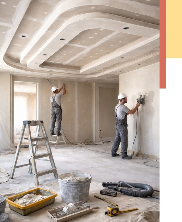 Многоуровневый потолок из гипсокартона в Качканаре от 769 руб. под ключ | ОТДЕЛОЧНИК-Кчк