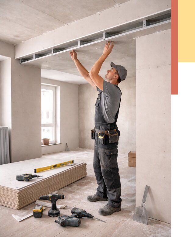 Потолок из гипсокартона с нишей в Качканаре от 1282 руб. под ключ | ОТДЕЛОЧНИК-Кчк