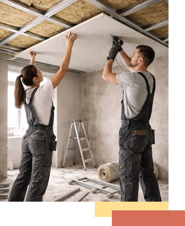 Звукоизоляция потолка из ГКЛ в Качканаре профессионально и надежно